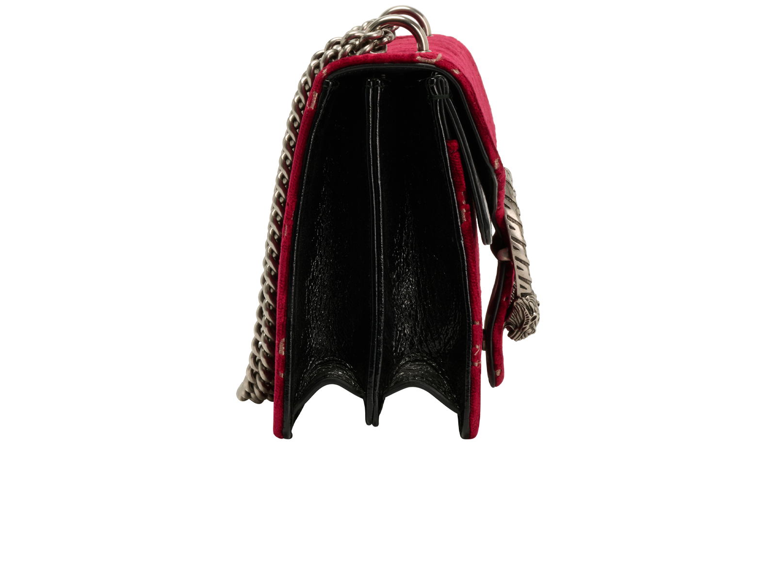 Old Small Dionysus, &pound;950, Handbags, Red, Velvet, Side view